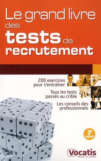 Couverture du livre « Le grand livre des tests de recrutement (2e édition) » de  aux éditions Studyrama