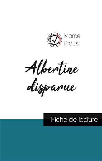 Couverture du livre « Albertine disparue de Marcel Proust (fiche de lecture et analyse complète de l'oeuvre) » de  aux éditions Comprendre La Litterature