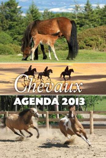 Couverture du livre « Chevaux ; agenda 2013 » de  aux éditions De Boree