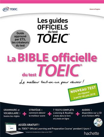 Couverture du livre « La bible officielle du toeic » de Ets aux éditions Hachette Education