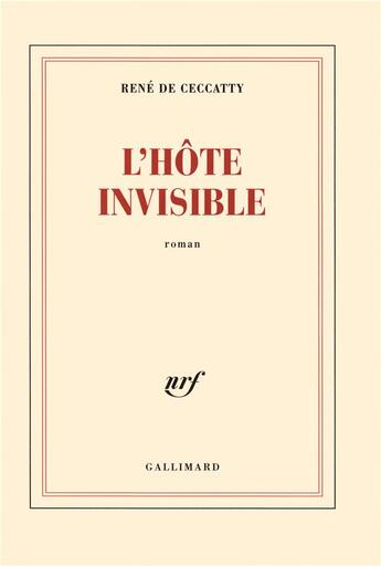 Couverture du livre « L'hôte invisible » de Rene De Ceccatty aux éditions Gallimard