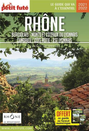 Couverture du livre « GUIDE PETIT FUTE ; CARNETS DE VOYAGE ; Rhône (édition 2020/2021) » de  aux éditions Le Petit Fute