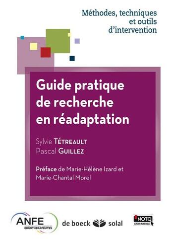 Couverture du livre « Guide pratique de recherche en réadaptation » de Sylvie Tetreautl et Pascal Guillez aux éditions Solal