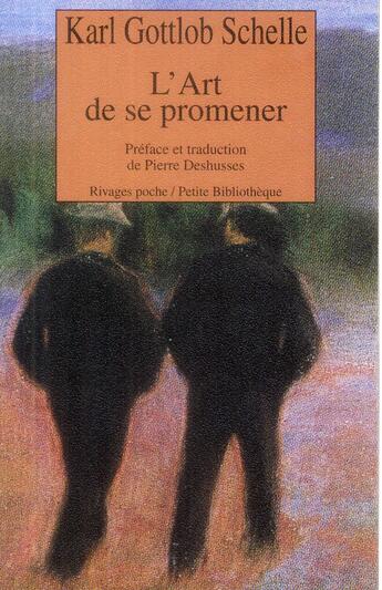 Couverture du livre « L'art de se promener » de Karl Gottlob Schelle aux éditions Rivages