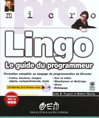 Couverture du livre « Lingo : Le guide du programmeur » de Robert Martin et John R. Nyquist aux éditions Eyrolles
