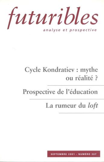 Couverture du livre « CYCLE KONDRATIEV : MYTHE OU REALITE ? » de Lesourne/Michel aux éditions Futuribles