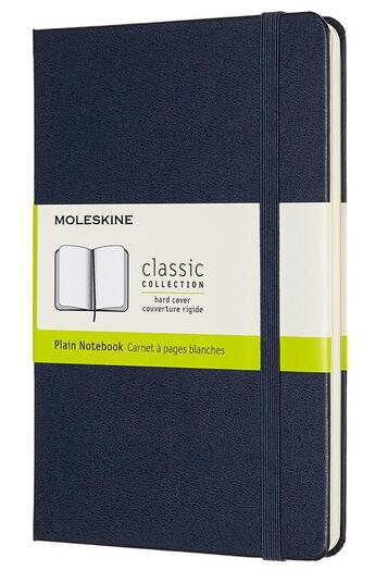 Couverture du livre « Carnet blanc médium rigide bleu saphir » de  aux éditions Moleskine