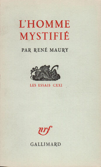 Couverture du livre « Homme Mystifie » de Maury R aux éditions Gallimard