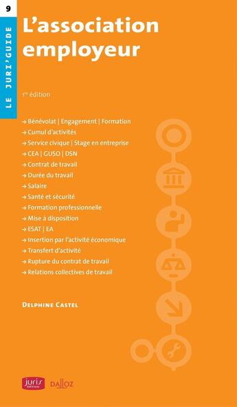 Couverture du livre « L'association employeur » de Delphine Castel aux éditions Juris Editions