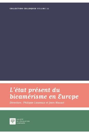 Couverture du livre « L'état présent du bicamérisme en Europe » de  aux éditions Ste De Legislation Comparee