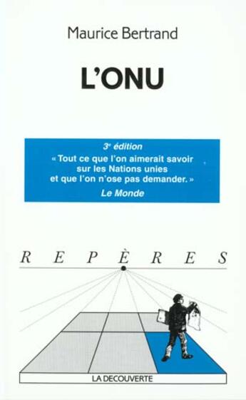 Couverture du livre « Onu » de Maurice Bertrand aux éditions La Decouverte