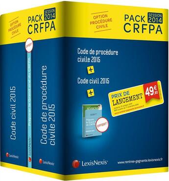 Couverture du livre « CRFPA civil ; pack (édition 2015) » de  aux éditions Lexisnexis