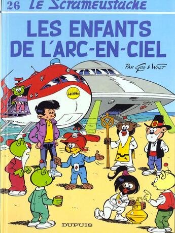 Couverture du livre « Le Scrameustache Tome 26 : les enfants de l'arc-en-ciel » de Gos et Walt aux éditions Dupuis