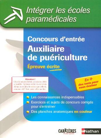 Couverture du livre « Concours auxiliaire de puericulture n21 epreuve ecrite » de Godrie/Ragot/Simonin aux éditions Nathan