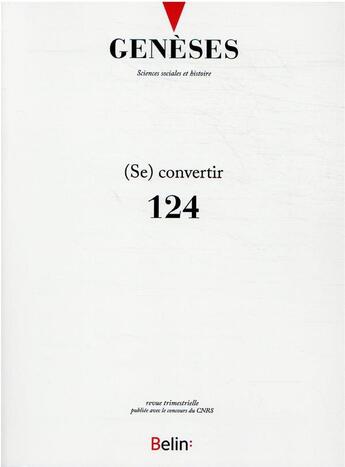 Couverture du livre « Geneses, n.124 (2021-3) » de  aux éditions Belin