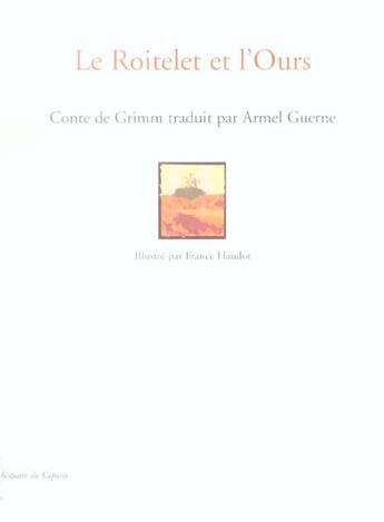 Couverture du livre « Le roitelet et l'ours » de Jacob Grimm et Wilhelm Grimm aux éditions Capucin