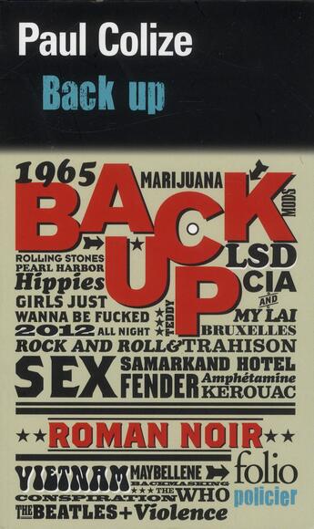 Couverture du livre « Back up » de Paul Colize aux éditions Gallimard