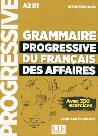 Couverture du livre « Grammaire progressive du francais des affaires niveau intermediaire + cd nc » de Jean-Luc Penfornis aux éditions Cle International