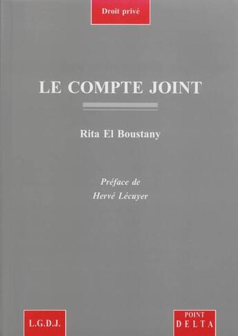 Couverture du livre « Le compte joint » de Rita El Boustany aux éditions Editions Delta