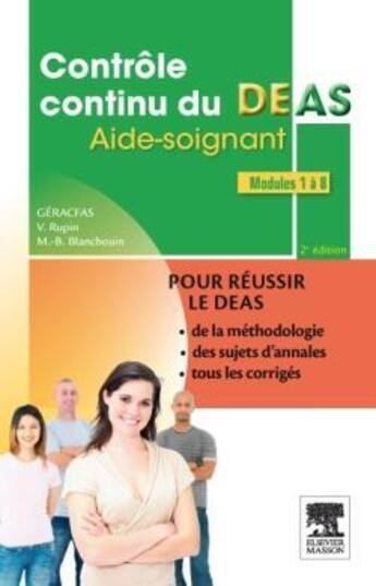 Couverture du livre « Contrôle continu du DEAS ; modules 1 à 8 (2e édition) » de Geracfas aux éditions Elsevier-masson