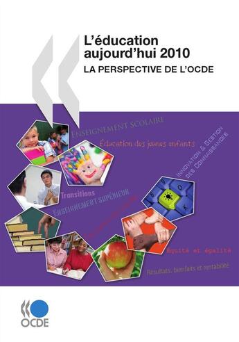 Couverture du livre « L'éducation aujourd'hui 2010 » de  aux éditions Epagine