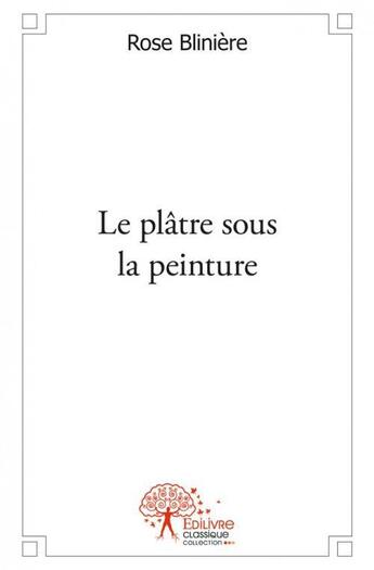 Couverture du livre « Le platre sous la peinture » de Bliniere Rose aux éditions Edilivre