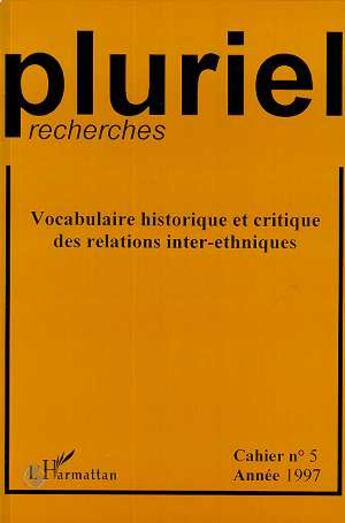 Couverture du livre « Vocabulaire historique » de  aux éditions L'harmattan