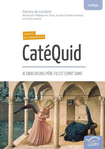 Couverture du livre « Catéquid ; je crois en dieu père, fils et esprit saint ; manuel de l'animateur » de Patricia De Lambert aux éditions Tequi