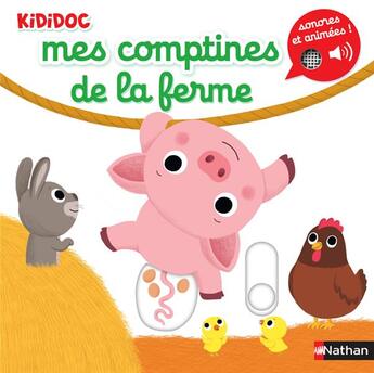 Couverture du livre « Mes comptines de la ferme » de Nathalie Choux et Morgane Raoux aux éditions Nathan