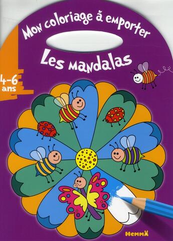 Couverture du livre « Mon coloriage à emporter; 4-6 ans ; les mandalas » de  aux éditions Hemma