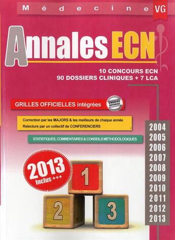 Couverture du livre « Annales ecn 2004-2013 » de  aux éditions Vernazobres Grego