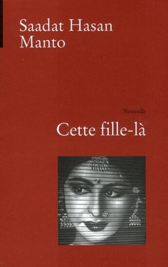 Couverture du livre « Cette fille-là » de Saadat Hasan Manto aux éditions Bleu Autour