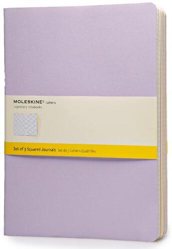 Couverture du livre « Cahier pastel set de 3 très grand format quadrillé » de Moleskine aux éditions Moleskine Papet