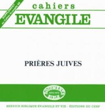 Couverture du livre « SCE-68 Prières juives » de Anne-Catherine Avril aux éditions Cerf