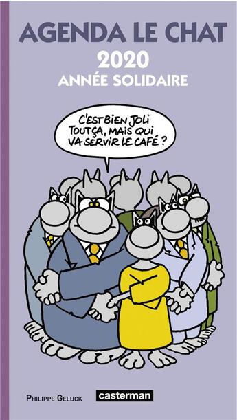 Couverture du livre « Le chat ; mini agenda (édition 2020) » de Philippe Geluck aux éditions Casterman