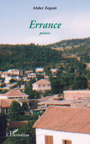 Couverture du livre « Errance » de Abder Zegout aux éditions L'harmattan