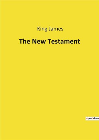 Couverture du livre « The new testament » de James King aux éditions Culturea