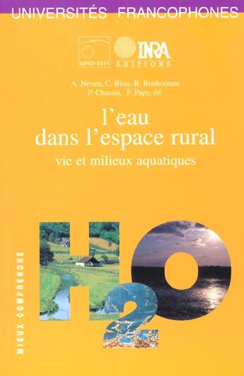 Couverture du livre « L'eau dans l'espace rural ; vie et milieux aquatiques » de  aux éditions Quae