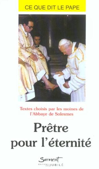 Couverture du livre « Pretre pour l'eternite, numero 40 » de  aux éditions Jubile