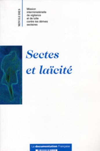 Couverture du livre « Sectes et laicite » de  aux éditions Documentation Francaise