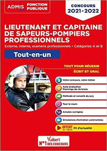 Couverture du livre « Concours lieutenant et capitaine de sapeurs-pompiers pro - cat A et B » de Francois Lavedan et Olivier Bellego aux éditions Vuibert