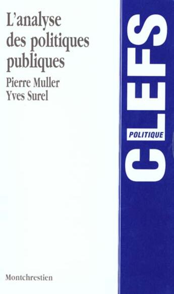 Couverture du livre « Analyse des politiques publiques » de Muller/Surel aux éditions Lgdj