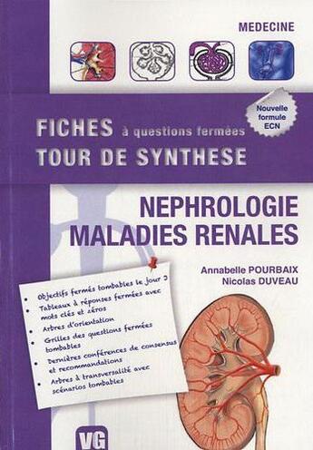 Couverture du livre « Fiches tour de synthese nephrologie maladies renales » de A.Pourbaix aux éditions Vernazobres Grego