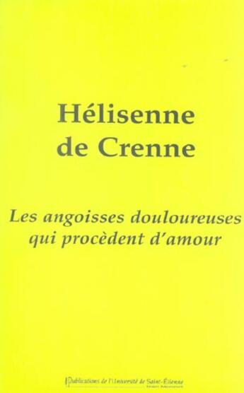 Couverture du livre « Les angoisses douloureuses qui procèdent d'amour » de Jean-Philippe Beaulieu aux éditions Pu De Saint Etienne