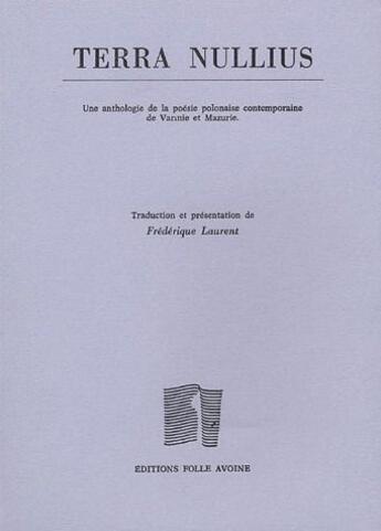 Couverture du livre « Terra nullis » de  aux éditions Folle Avoine