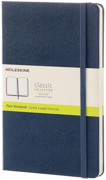 Couverture du livre « Carnet blanc grand format rigide saphir » de  aux éditions Moleskine