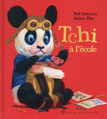 Couverture du livre « Tchi à l'école » de Neil Gaiman et Adam Rex aux éditions Albin Michel Jeunesse