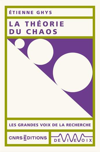 Couverture du livre « La théorie du chaos » de Etienne Ghys aux éditions Cnrs