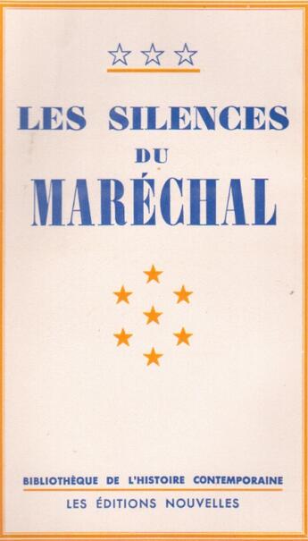 Couverture du livre « Les silences du Maréchal » de Greff aux éditions Nel