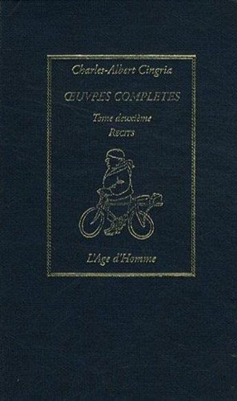 Couverture du livre « Oeuvres completes tome 2 » de Cingria Charles-Albe aux éditions L'age D'homme